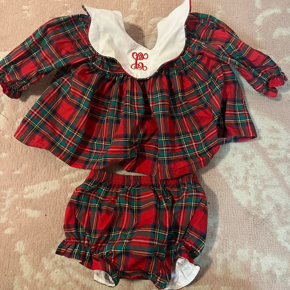 Cecil & Lou Plaid Diaper Set